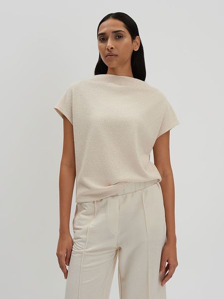 Someday Koszulka w kolorze beżowym rozmiar: 38. Brązowe bluzki someday., bez wzorów, z bawełny, bez kołnierzyka, bez ramiączek. Za 139,54 zł.