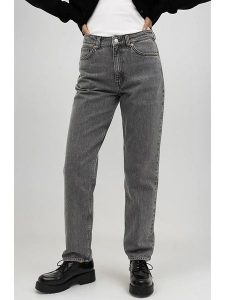 Monki Dżinsy - Regular fit - w kolorze szarym rozmiar: W29. Szare jeansy Monki, bez wzorów, z podwyższonym stanem. Za 87,81 zł.