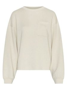 MOSS COPENHAGEN Bluza "Illiana" w kolorze kremowym rozmiar: M/L. Brązowe bluzy Moss Copenhagen, l, bez wzorów, bez kaptura. Za 134,95 zł.