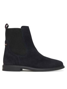 Tommy Hilfiger Sztyblety Flag Boot FW0FW08780 Granatowy. Niebieskie botki TOMMY HILFIGER, bez wzorów, ze skóry, bez obcasa, na płaskiej podeszwie, bez zapięcia. Za 449,99 zł.