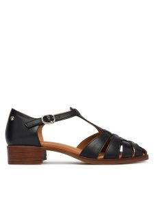 Pikolinos Sandały Valencia W7D-1835 Czarny. Czarne sandały Pikolinos, bez wzorów, ze skóry, bez obcasa, na słupku, bez zapięcia. Za 599,99 zł.