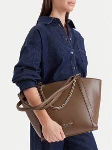 Nine West Torebka CEO-ADDISON-LH22281 Brązowy. Brązowe shopper bag Nine West, bez wzorów, bez dodatków. Za 229,99 zł.