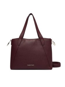 Valentino Torebka Thaoe Re VBSA5M02 Bordowy. Czerwone shopper bag Valentino, bez wzorów, ze skóry, bez dodatków. Za 749,99 zł.