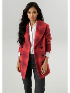 Aniston Kurtka przejściowa w kolorze czerwonym rozmiar: 46. Czerwone kurtki Aniston, bez wzorów, bez kaptura. Za 143,56 zł.