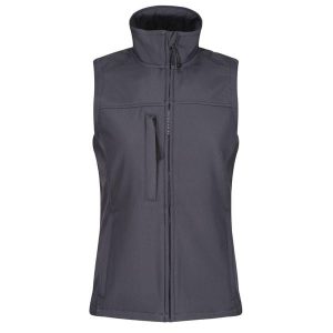 Damska Kamizelka Softshell Flux. Szare kamizelki Regatta, l, bez wzorów, z softshellu, bez kołnierzyka, bez ramiączek, bez kaptura. Za 162,99 zł.