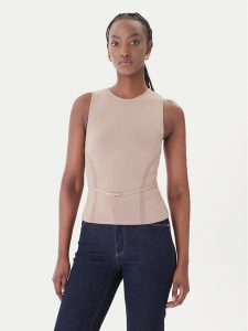 Marciano Guess Bluzka G6GR23 Z0760 Brązowy Regular Fit. Brązowe swetry klasyczne Marciano Guess, s, z syntetyku, bez kołnierzyka. Za 266,99 zł.