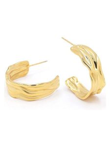 MOODE Kolczyki-półkreole "Eloise" rozmiar: onesize. Żółte kolczyki MOODE, ze stali. Za 43,99 zł.