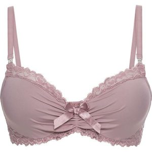 Biustonosz usztywniany bonprix różowobrązowy. Biustonosze marki bonprix. Za 49,99 zł.