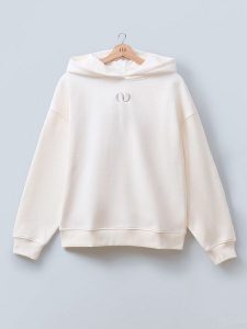 LeGer Bluza "Talea" w kolorze kremowym rozmiar: 40. Brązowe bluzy LeGer, bez wzorów, z bawełny, z kapturem. Za 257,92 zł.