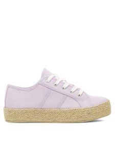 DeeZee Espadryle WSS21067-01 Fioletowy. Fioletowe espadryle DeeZee, bez wzorów, z materiału, bez obcasa. Za 59,99 zł.