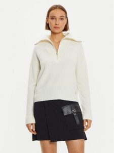 Liu Jo Golf WF4435 MS009 Écru Regular Fit. Golfy Liu Jo, bez wzorów, z wełny. Za 479,99 zł.