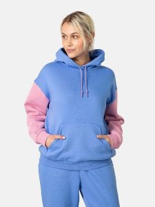 KARI TRAA Bluza "Anelie" w kolorze niebiesko-jasnoróżowym rozmiar: XL. Niebieskie bluzy Kari Traa, xl, bez wzorów, z bawełny, z kapturem. Za 202,03 zł.