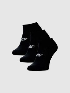 4F Skarpetki casual stopki (3-pack) damskie - czarne 35-38. Czarne skarpetki 4f, bez wzorów, z bawełny. Za 44,99 zł.
