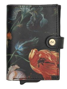 Micmacbags Skórzany portfel w kolorze czarnym - 7 x 10 x 1 cm rozmiar: onesize. Czarne portfele Micmacbags, bez wzorów, z materiału. Za 118,56 zł.
