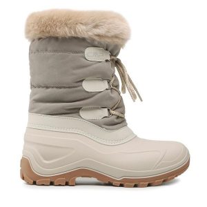 Śniegowce CMP. Brązowe buty zimowe CMP, bez obcasa, bez zapięcia. Za 339,99 zł.
