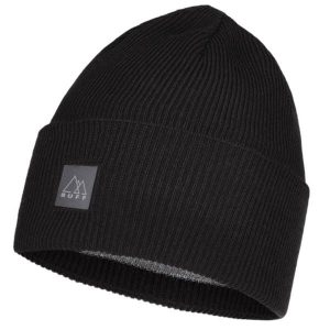 Czapka dla dorosłych Buff Crossknit Hat. Czarne czapki Buff, bez wzorów, sportowe. Za 119,55 zł.