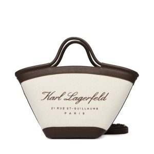 Torebka KARL LAGERFELD. Brązowe torebki klasyczne KARL LAGERFELD, bez wzorów, bez dodatków. Za 649,99 zł.