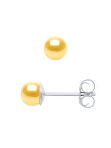 Mitzuko Srebrne kolczyki-wkrętki z perłami rozmiar: onesize. Szare kolczyki Mitzuko, z perłą, srebrne. Za 130,99 zł.