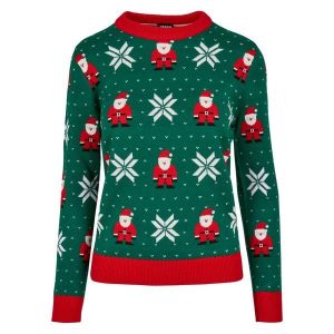 Bluza damska Urban Classics santa christmas (grandes tailles). Zielone bluzy Urban Classics, bez wzorów, bez kaptura. Za 212,55 zł.