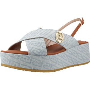 Sandały LIU-JO SA6141 Niebieski. Niebieskie buty trekkingowe Liu Jo, ze skóry, bez zapięcia. Za 566,99 zł.