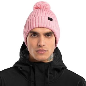 Zimowa czapka z pomponem Sporty zimowe Siroko Lulu. Czerwone czapki SIROKO, bez wzorów, z tkaniny, sportowe. Za 127,00 zł.