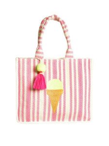 BLE Shopper bag w kolorze kremowo-różowym - 40 x 35 x 15 cm rozmiar: onesize. Brązowe shopper bag BLE, bez wzorów, z materiału, na ramię, bez dodatków. Za 73,95 zł.