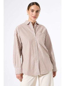 Garcia Koszula w kolorze jasnobrązowym rozmiar: S. Brązowe koszule Garcia, s, bez wzorów, z bawełny, bez kołnierzyka, bez ramiączek. Za 104,99 zł.