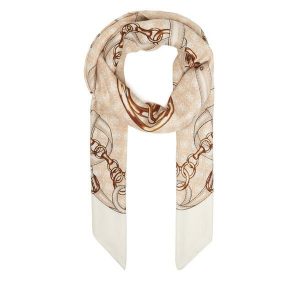 Chusta Guess. Brązowe apaszki i chusty Guess, z aplikacjami. Za 199,99 zł.