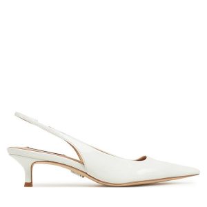 Czółenka Steve Madden. Białe czółenka Steve Madden, bez wzorów, bez obcasa, bez zapięcia. Za 279,99 zł.