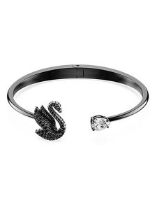 Swarovski Bransoletka z kryształami Swarovski rozmiar: L. Czarne bransoletki Swarovski, z kryształem, metalowe. Za 347,99 zł.