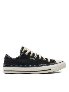 Converse Trampki Chuck Taylor All Star Crafted Stitching Ox A07546C Czarny. Czarne trampki Converse, bez wzorów, z materiału, bez zapięcia. Za 219,99 zł.