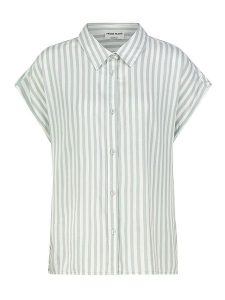 Fresh Made Bluzka w kolorze zielono-białym rozmiar: XL. Białe bluzki Fresh Made, xl, bez wzorów, z wiskozy, bez kołnierzyka, bez ramiączek. Za 74,63 zł.