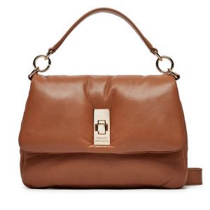 Torebka Tommy Hilfiger. Brązowe torebki klasyczne TOMMY HILFIGER, bez wzorów, bez dodatków. Za 659,99 zł.