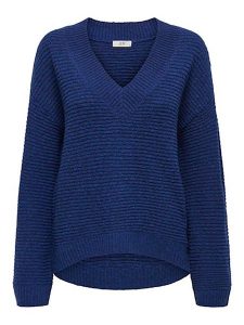 JDY Sweter w kolorze granatowym rozmiar: XXL. Niebieskie swetry oversize JDY, xxl, bez wzorów, ze splotem, bez ramiączek. Za 74,63 zł.