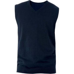 Pull Col V Kariban Sans Manche. Niebieskie swetry klasyczne KARIBAN, na zimę, z bawełny, bez kołnierzyka. Za 179,00 zł.