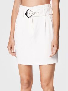 Morgan Spódnica mini 222-JRING.F Biały Regular Fit. Białe spódnice Morgan, bez wzorów, z syntetyku, mini. Za 299,99 zł.