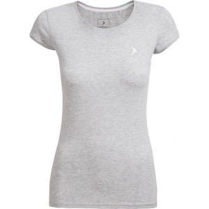 T-shirt damski TSD616 - ciepły jasny szary - Outhorn. T-shirty marki Outhorn. W wyprzedaży za 24,99 zł.