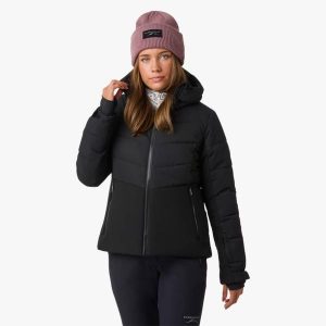Kurtka narciarska kobieca Swedemount Vail Ski Jacket wodoodporna. Czarne kurtki SWEDEMOUNT, na zimę, bez wzorów, bez kaptura, narciarskie. Za 447,00 zł.