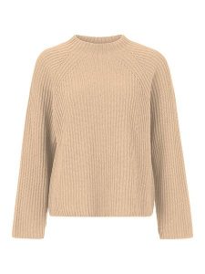 Rich & Royal Sweter w kolorze beżowym rozmiar: L. Brązowe swetry oversize Rich & Royal, l, bez wzorów, ze splotem, bez ramiączek. Za 127,35 zł.