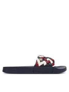 Tommy Hilfiger Klapki Th Cornrow Pool Slide FW0FW09039 Kolorowy. Klapki TOMMY HILFIGER, bez wzorów, ze skóry, bez obcasa. Za 209,99 zł.
