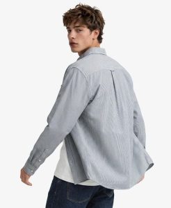 Superdry Klasyczna koszula Oxford z długim rękawem z bawełny organicznej. Koszule Superdry, xl, bez wzorów, z bawełny, bez kołnierzyka, bez ramiączek. Za 301,95 zł.