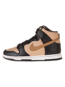 Nike Sneakersy "Dunk High Premium" w kolorze beżowo-czarnym rozmiar: 36. Brązowe trampki Nike, bez wzorów, z materiału, za kostkę, bez zapięcia. Za 210,81 zł.