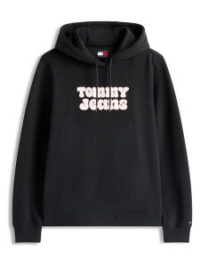 TOMMY JEANS Bluza w kolorze czarnym rozmiar: XS. Czarne bluzy Tommy Jeans, xs, bez wzorów, z bawełny, z kapturem. Za 266,66 zł.