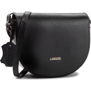 Torebka LASOCKI - BRT-068 Black. Czarne listonoszki marki Lasocki, ze skóry. Za 139,99 zł.