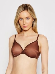 Gossard Biustonosz z fiszbiną Glossies Sheer Moulded 6271 Brązowy. Brązowe biustonosze Gossard, bez wzorów, z syntetyku. Za 109,99 zł.