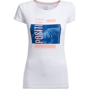 T-shirt damski TSD619 - biały - Outhorn. T-shirty marki Outhorn. W wyprzedaży za 24,99 zł.