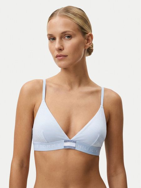 Tommy Hilfiger Biustonosz braletka UW0UW06580 Niebieski jasny. Niebieskie biustonosze TOMMY HILFIGER, bez wzorów, z bawełny. Za 149,99 zł.