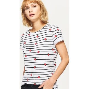 Koszulka ze wzorem - Biały. Koszule marki Cropp. W wyprzedaży za 19,99 zł.