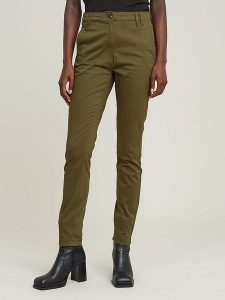 G-Star Spodnie - Skinny fit - w kolorze khaki rozmiar: W31/L32. Brązowe chinosy G-Star, bez wzorów, z podwyższonym stanem. Za 200,60 zł.