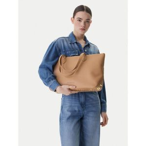 Torebka LOVE MOSCHINO. Brązowe shopper bag LOVE MOSCHINO, bez wzorów, bez dodatków. Za 730,99 zł.
